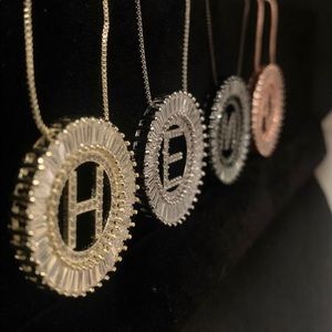 Silver, Gold, Rose Gold Necklaces -Letters A-Z